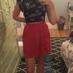 American apparel jersey skirt with pockets